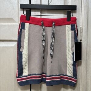 Alpha Style Men’s S Sparks Cable Knit Cotton MulticolorShorts Smoky Pink